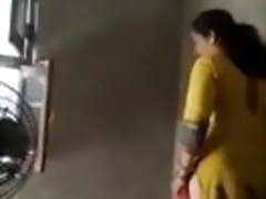 Indian aunty wearing her salwar after sex