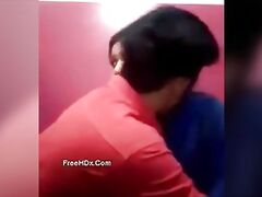 Indian girl kissing her boyfriend and showing her boobs and gets sucked